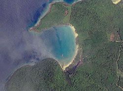 Bird Eye's view of Bang Bao Bay about 4 years ago