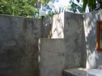 Open air shower (before the painters came by)
