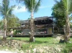 View of the restaurant from the beach
